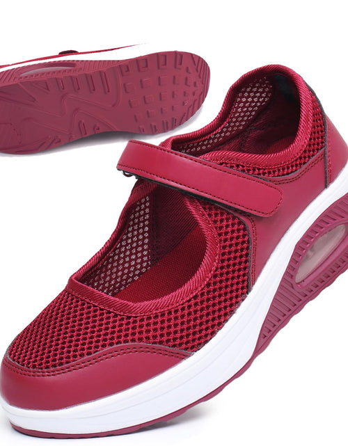 Load image into Gallery viewer, Git-up Women's Arch Support Walking Shoes Orthopedic Sneakers Red Size 9.5
