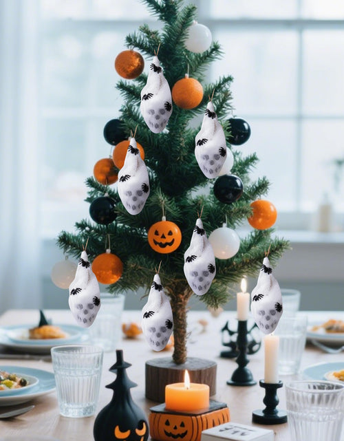 Load image into Gallery viewer, Watayo 12 Pcs Mini Halloween Skull Decorations 4x1.5in White Gauze Wrapped
