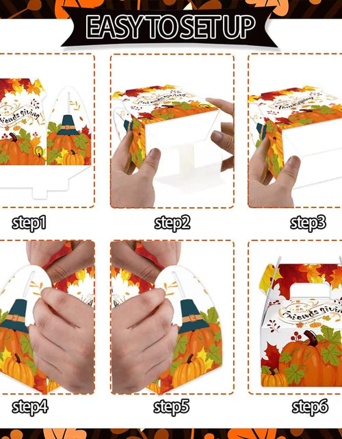 Load image into Gallery viewer, Generic Friendsgiving Gift Bags Thanksgiving Party Favors Orange 12 Pack
