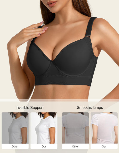 Load image into Gallery viewer, QDN Supportive Push Up Strapless Bra Black Size 42C
