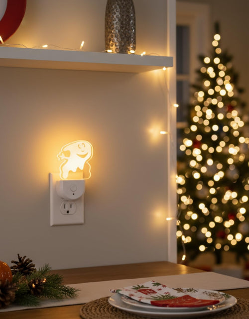 Load image into Gallery viewer, Meonum 2-Pack Christmas Night Light 6-Color LED Dusk-to-Dawn Wall Plug Spooky A

