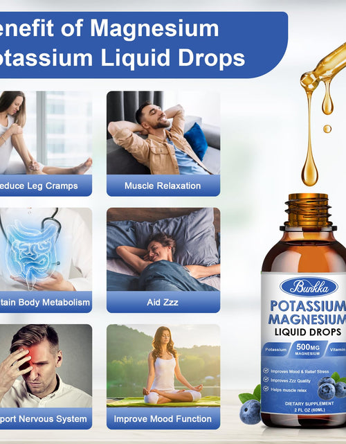 Load image into Gallery viewer, BestBy03/27 Bunkka Liquid Potassium Magnesium Calcium Zinc D3 2 Pack Blueberry
