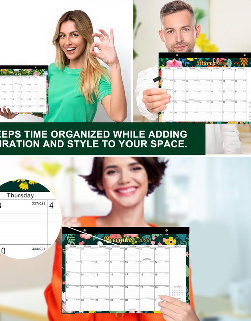 Load image into Gallery viewer, Lbylyhxc 2026-2027 18-Month Desk Calendar 17x12 Flowers Jan 2026-Jun 2027

