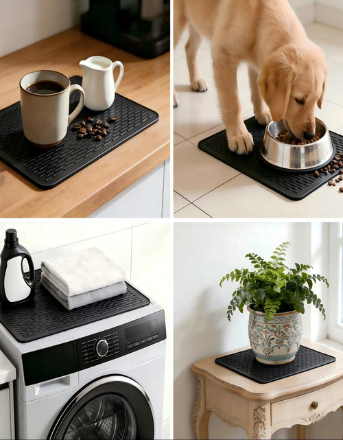 Load image into Gallery viewer, TWIZIUAO Electric Stove Cover Mat Heat Resistant Silicone Black 36x21
