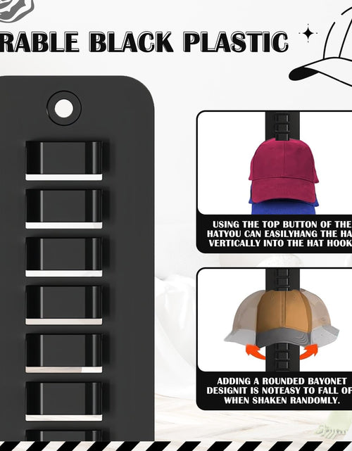Load image into Gallery viewer, Generic Wall Mounted Hat Rack 2 Pack Adhesive Screw Mount Multilayer Cap Holder
