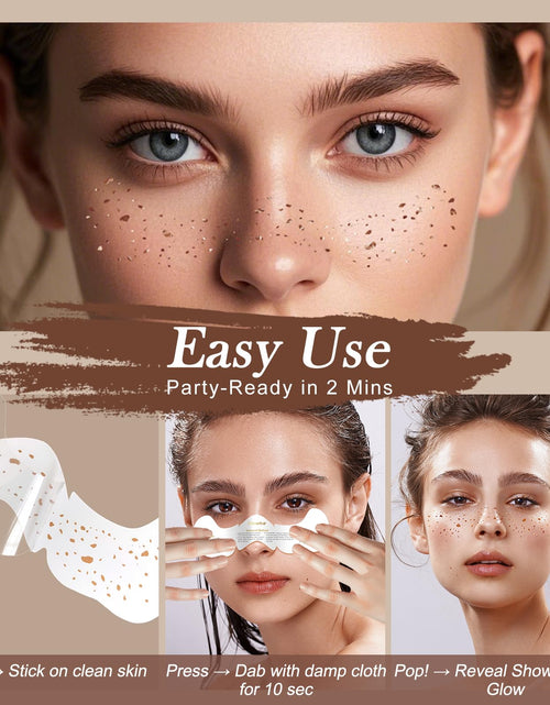 Load image into Gallery viewer, Diesetsr Face Glitter Freckles Temporary Tattoos Stickers Black 30 PCS
