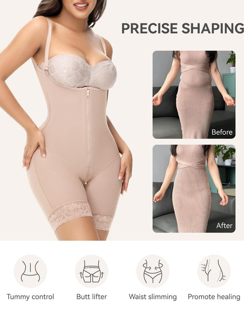 Load image into Gallery viewer, M MYODRESS Shapewear Tummy Control Fajas Body Shaper Stage 2 Tan Size L
