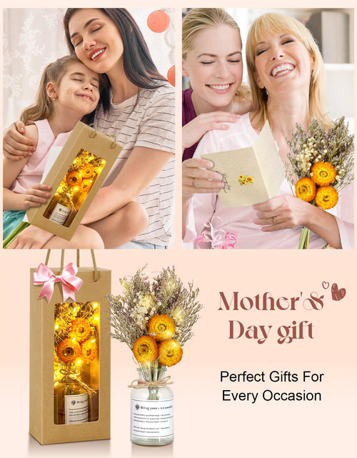 Load image into Gallery viewer, JMHACHY Preserved Sunflower Gift for Mom Birthday Yellow Natural Fibers
