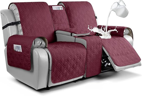 Load image into Gallery viewer, Easy-Going Loveseat Recliner Sofa Cover Console Water Resistant 2-Seater Wine
