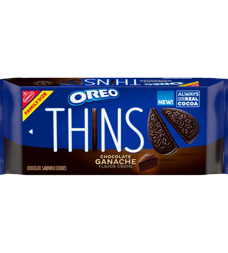 BestBy05/26 OREO Thins Chocolate Ganache Creme Sandwich Cookies 10 Count
