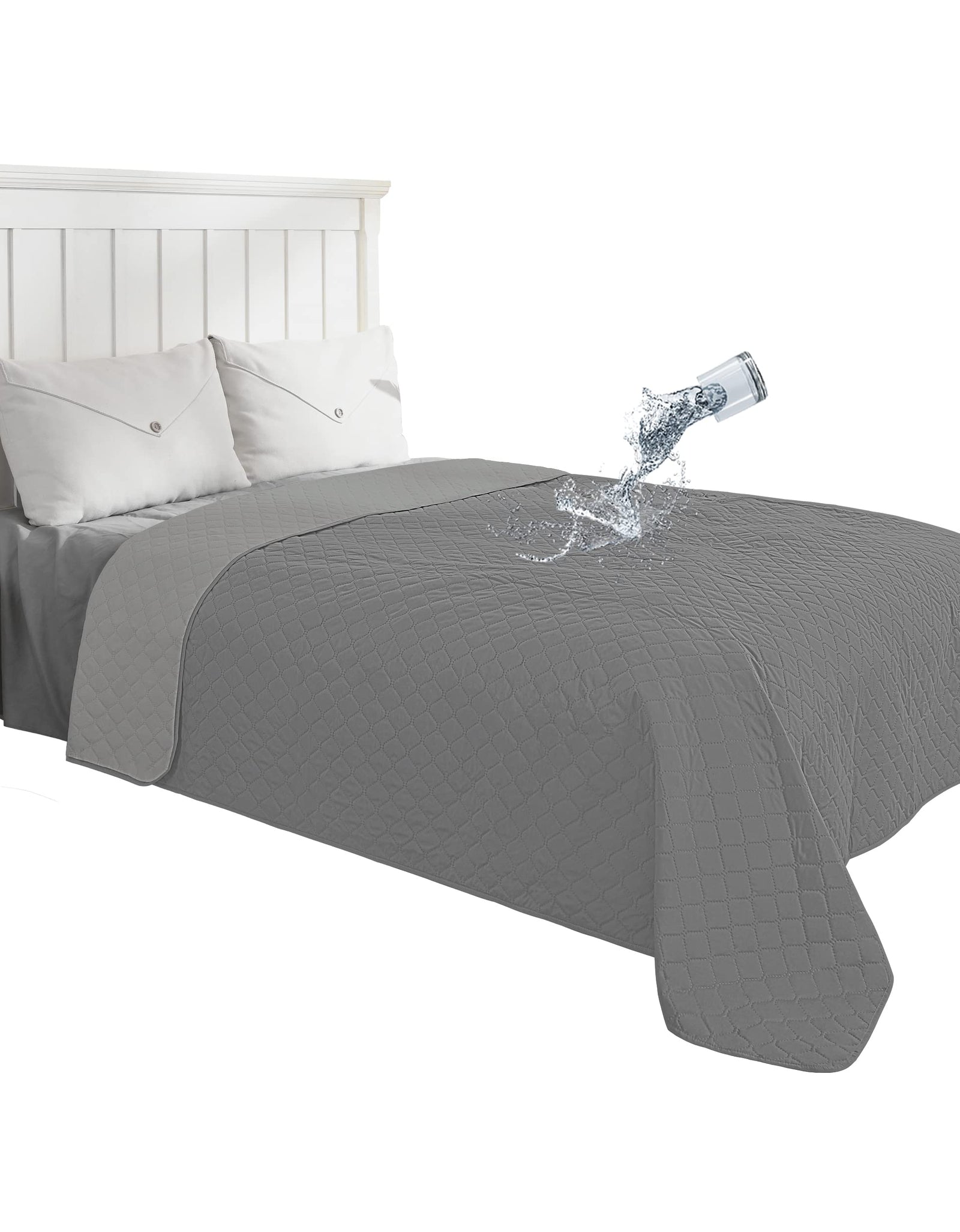 Easy-Going Waterproof Reversible Dog Bed Cover 68x86 Gray/Light Gray