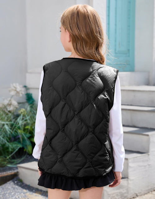 Load image into Gallery viewer, Balabala Kids Heated Puffer Vest Windproof Sleeveless Coat Black Size 13-14Y
