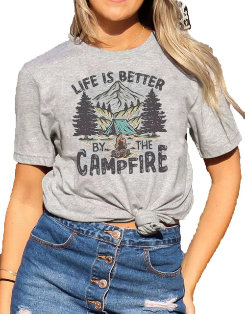 Load image into Gallery viewer, KLZELZS Women's Mountain Hiking Athletic Shirt Light Grey Size XL
