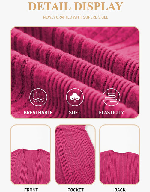 Load image into Gallery viewer, Eytino Women's Plus Size Cardigan Long Sleeve Waffle Knit Coral Paradise Size 1X
