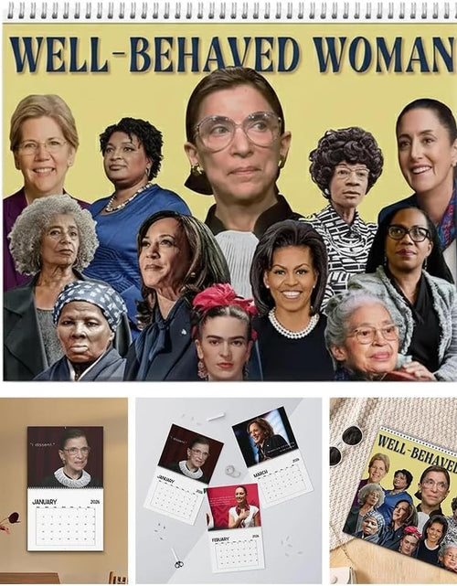 Load image into Gallery viewer, LeeJ 2026 Well-Behaved Women Wall Calendar 11x8.5 Feminist Color
