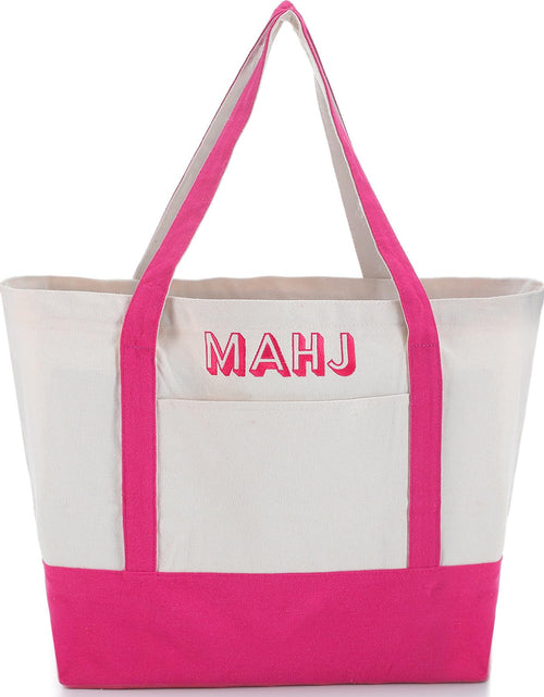 Load image into Gallery viewer, Sunnymove Extra Large American Mahjong Tile Bag Pink 25.2x14.17x9.06 in

