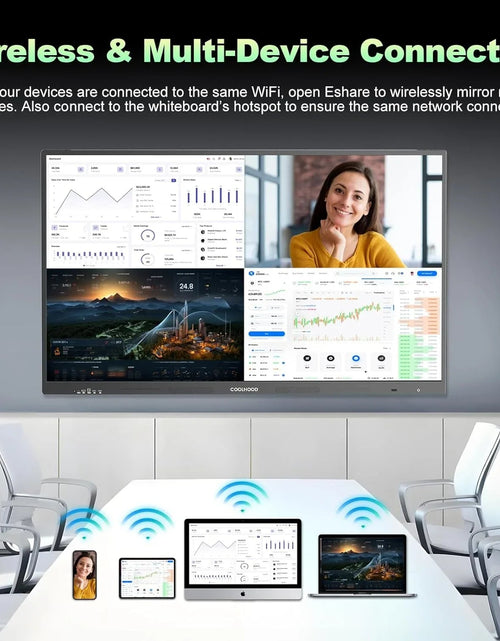 Load image into Gallery viewer, REHISK COOLHOOD 65" 4K Smart Whiteboard (Touchscreen, Android 13, Wireless Sharing, App Ecosystem)
