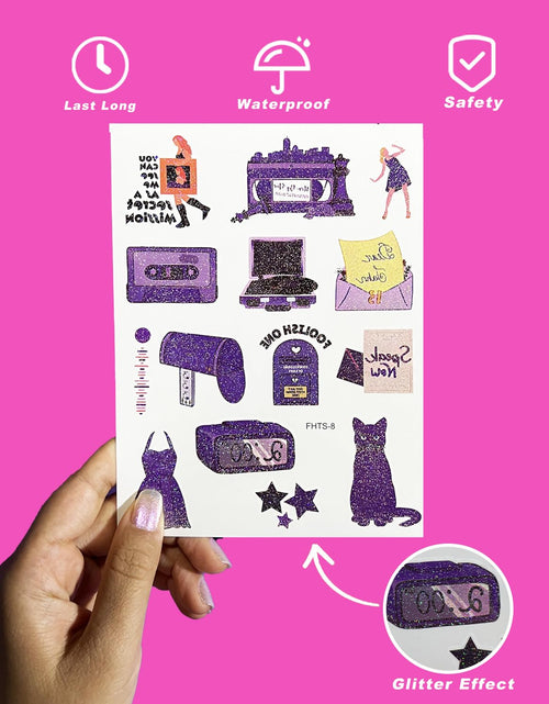 Load image into Gallery viewer, Onogola Party Glitter Temporary Tattoos Lucky Number 13 Stickers ST02
