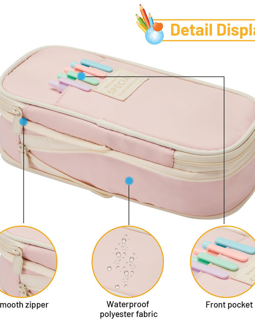 Load image into Gallery viewer, Sonuimy Large Capacity Pencil Case Pouch Zipper Organizer Green
