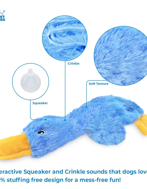 Load image into Gallery viewer, Best Pet Supplies Interactive Squeaky Dog Chew Toy Crinkle Duck Blue Large
