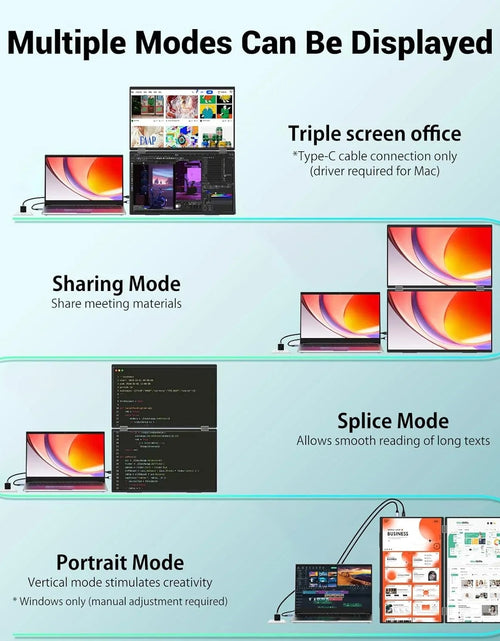 Load image into Gallery viewer, InnoView Foldable 18.5" Dual Monitor-INVPM509
