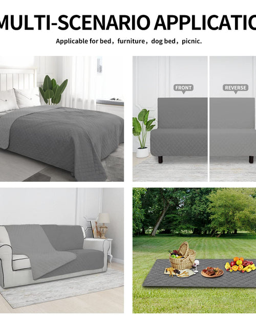 Load image into Gallery viewer, Easy-Going Waterproof Reversible Dog Bed Cover 68x86 Gray/Light Gray
