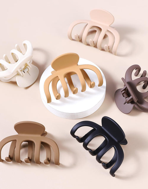 Load image into Gallery viewer, SMKSL Hair Clips 3.5 Inch Medium Brown Matte Banana Jaw Claw Clips
