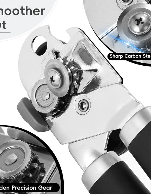 Load image into Gallery viewer, UHIYEE Manual Can Opener Heavy Duty Sharp Blade Soft Handle Black
