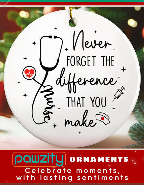 Load image into Gallery viewer, Pawzity Nurse Christmas Ornament Ceramic Gift for Women Nurses RN
