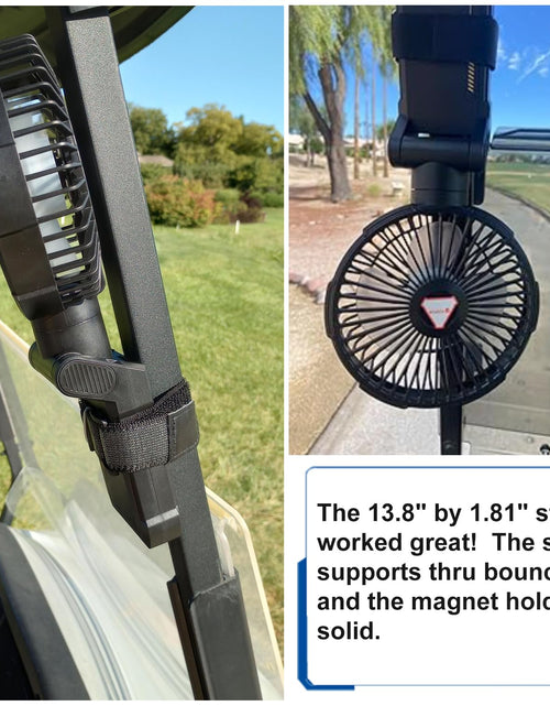 Load image into Gallery viewer, YUGYUM Golf Cart Fan Strap Reusable Adjustable Nylon Cinch Tie Black
