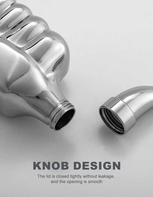 Load image into Gallery viewer, DAOYIDANYI 6oz Stainless Steel Hip Flask Whiskey Thumbs-up Silver
