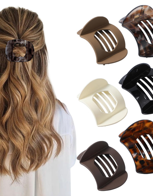 Load image into Gallery viewer, 6 Pcs Flat Hair Clips Women Large Claw Clips Strong Hold No Slip Barrettes
