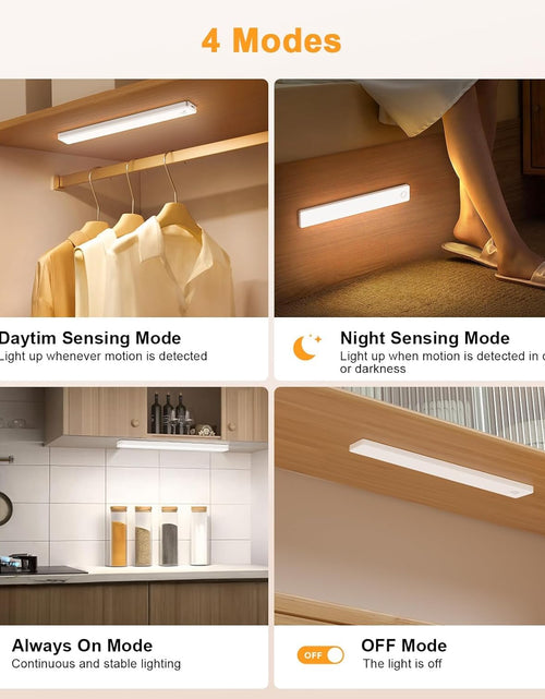 Load image into Gallery viewer, Auxoda Under Cabinet Lighting USB Rechargeable Motion Sensor White 1-Pack
