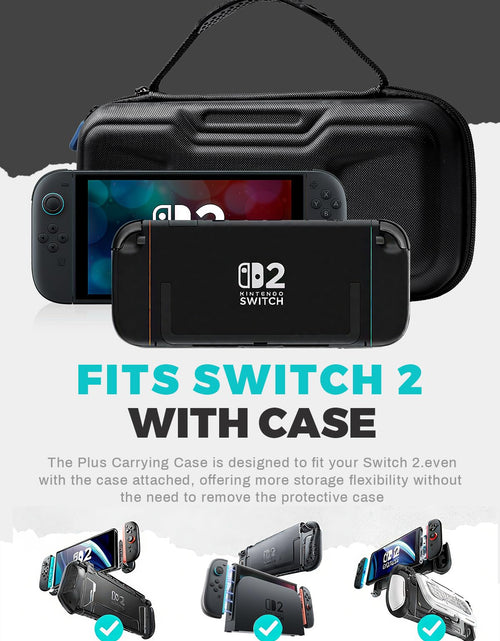 Load image into Gallery viewer, Generic Nintendo Switch 2 Carrying Case 2025 Hard Shell Black Nylon

