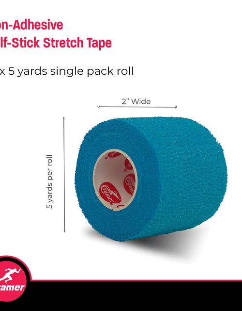 Load image into Gallery viewer, Cramer Eco-Flex Self-Stick Stretch Tape Teal 2"x5yd Single Roll
