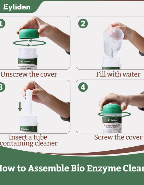 Load image into Gallery viewer, Eyliden Spray Mop Green+Grey with 40ml Bio-Enzyme Cleaner, 2 Microfiber Pads
