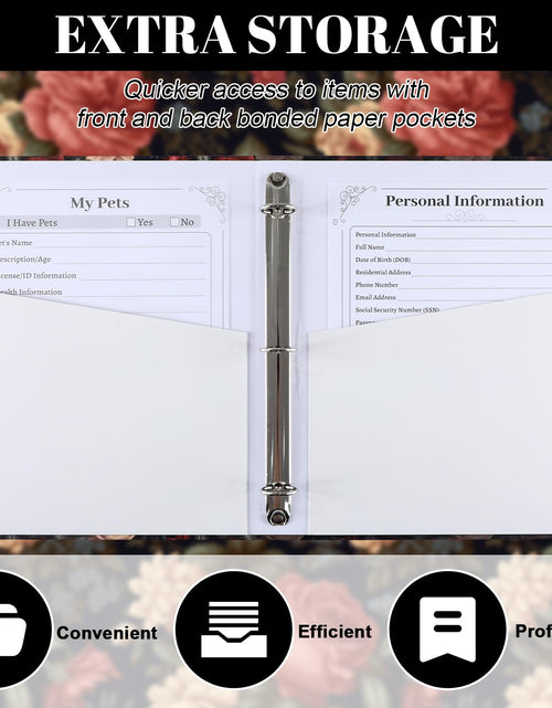 Load image into Gallery viewer, gisgfim I'm Dead Now What End of Life Planner Organizer Binder 8.5x11 Flower
