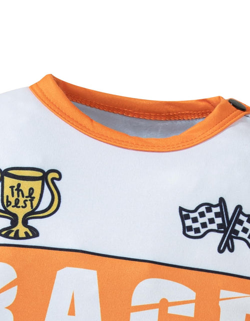 Load image into Gallery viewer, Yruiz Toddler Halloween Race Car Driver Costume Outfit Hat Orange Size 18-24M
