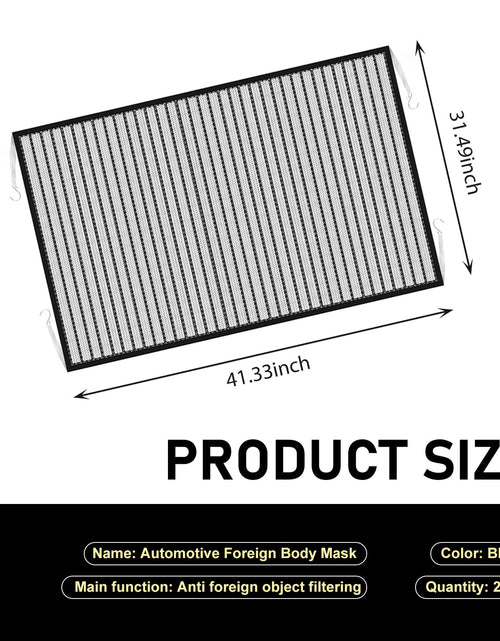 Load image into Gallery viewer, Downhill Front Hood Grille Protection Mesh 2PCS 41.33x31.49in Black
