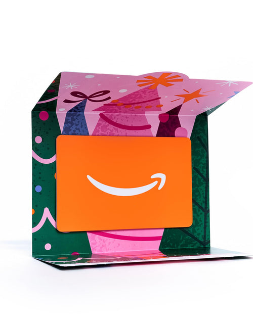 Load image into Gallery viewer, Amazon Gift Card Mini Envelope Festive Trees Christmas
