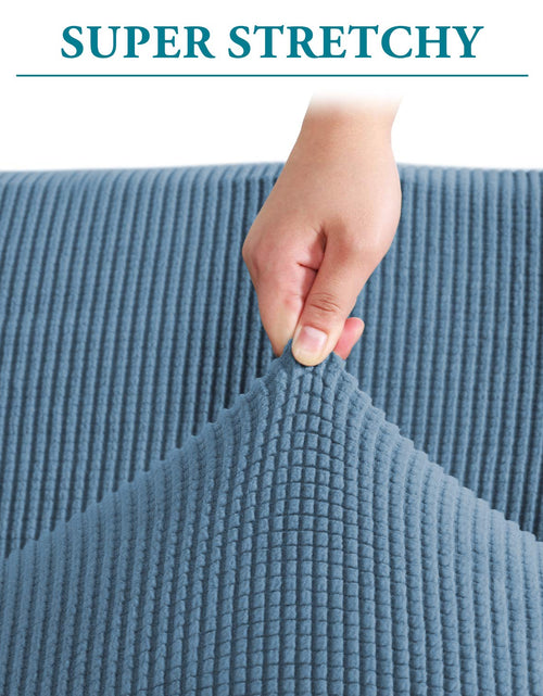Load image into Gallery viewer, Flamingo P High Stretch Sofa Slipcover Armchair Cover Dusty Blue Size Small
