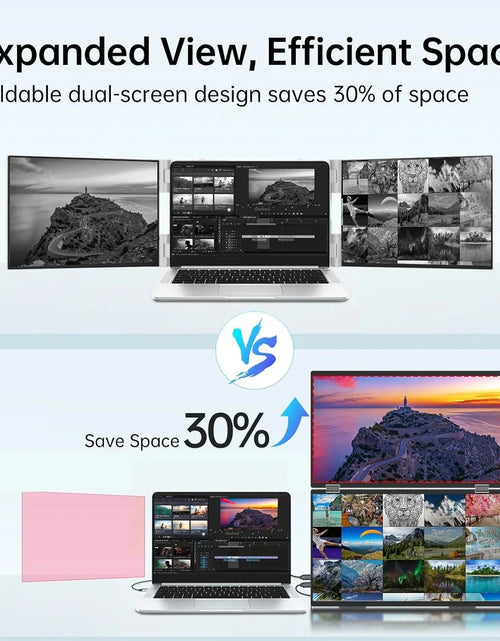 Load image into Gallery viewer, InnoView Foldable 18.5" Dual Monitor-INVPM509
