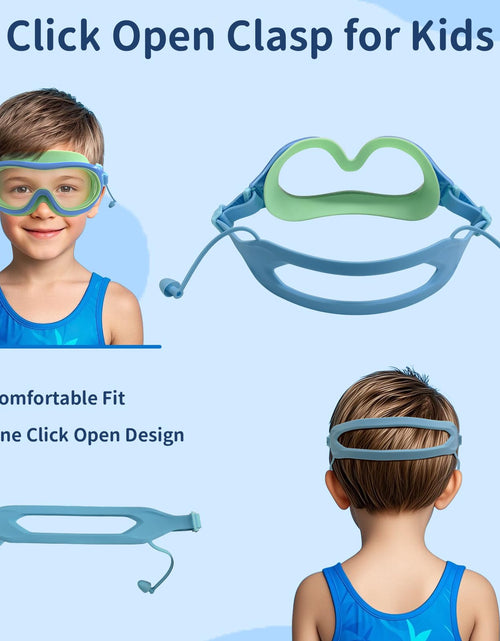 Load image into Gallery viewer, Graynoma Swim Goggles 2 Packs with Earplugs UV Protection Green Pink Size 10-18
