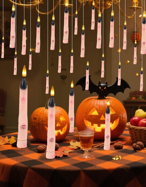 Load image into Gallery viewer, BVCNIG 20-Pack Halloween Floating Candles with Magic Wand Remote 6in Warm White
