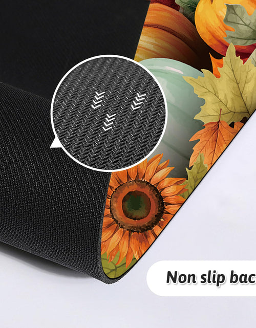 Load image into Gallery viewer, APROPHIC Fall Pumpkin Kitchen Mat Rugs Set of 2 Non Slip Washable 16x24+16x41
