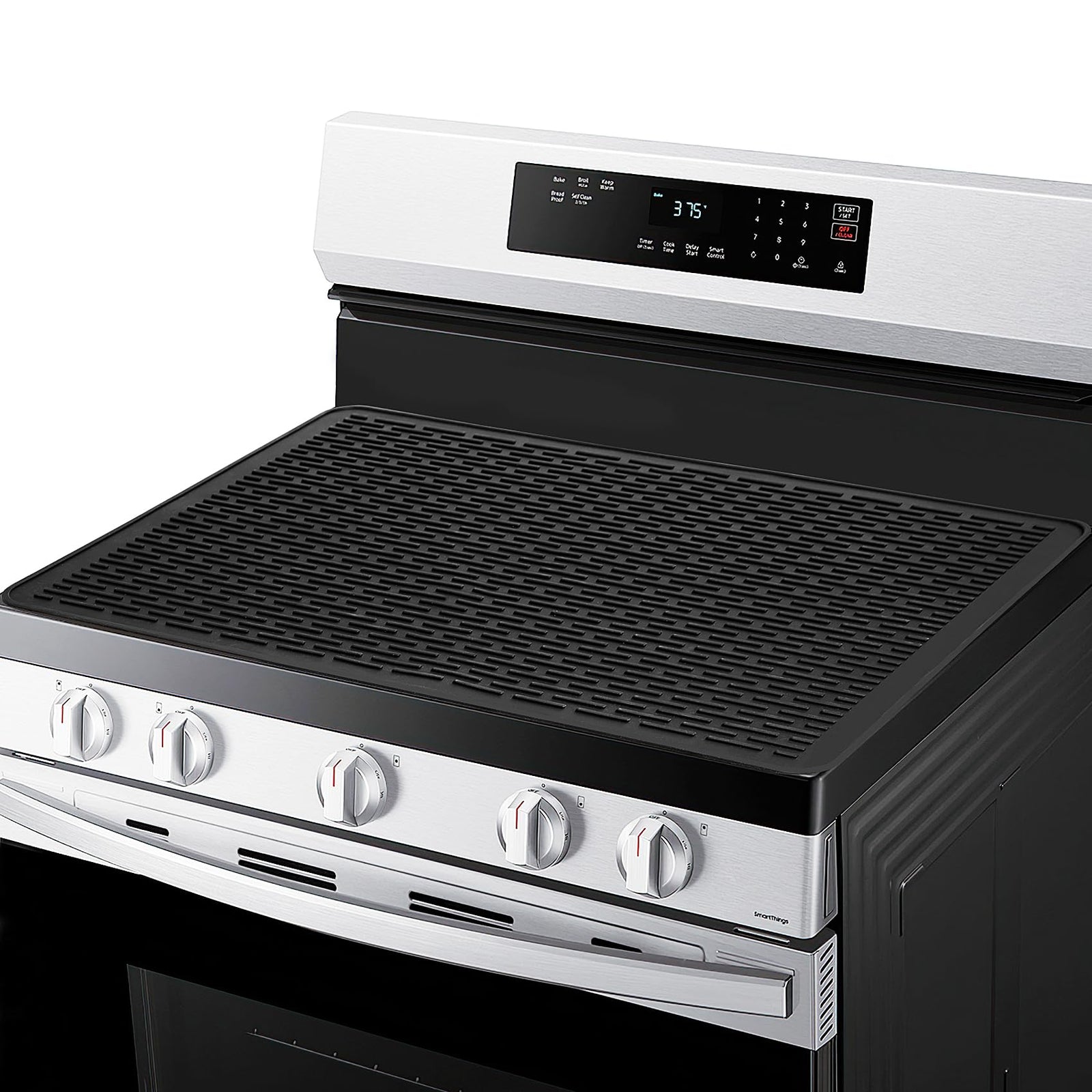 TWIZIUAO Electric Stove Cover Mat Heat Resistant Silicone Black 36x21