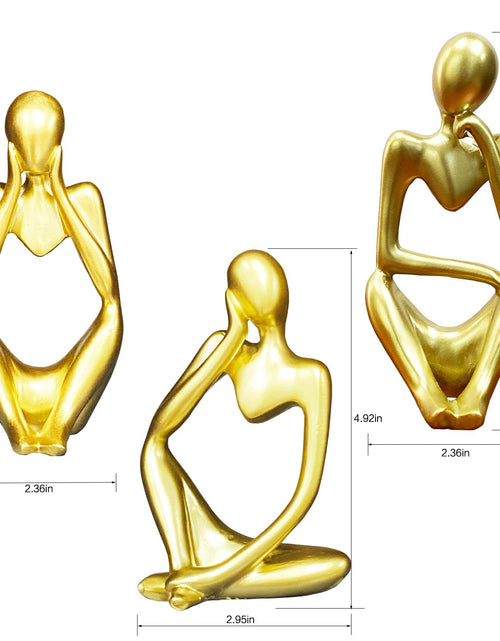 Load image into Gallery viewer, Lgmamob Thinker Gold Resin Decor Statue Small Sculpture Art Deco Figurine
