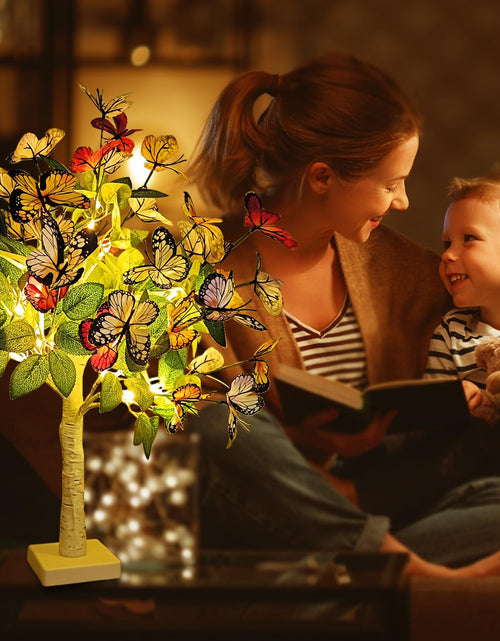 Load image into Gallery viewer, Oreunik Butterfly Lights 2ft 24LED Indoor Tree Lights Timer Warm White

