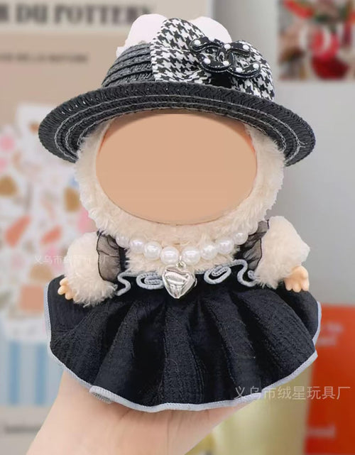 Load image into Gallery viewer, FUEMEILY LABUBU Doll Clothes 3 Sets Handmade Adjustable Kawaii Outfits Size 17cm
