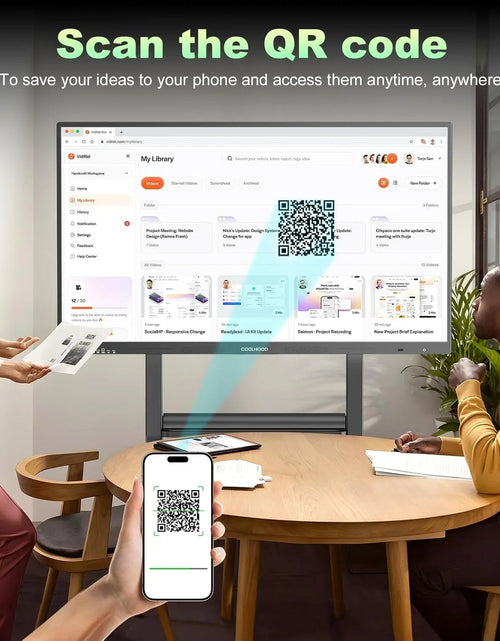 Load image into Gallery viewer, REHISK COOLHOOD 65" 4K Smart Whiteboard (Touchscreen, Android 13, Wireless Sharing, App Ecosystem)
